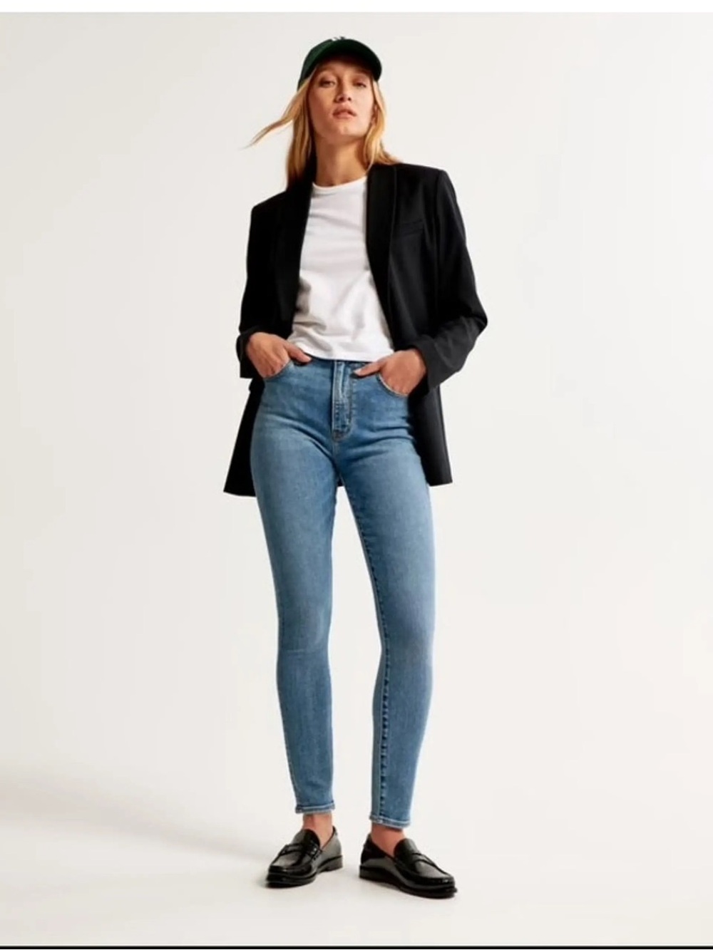 Abercrombie & Fitch Light Blue High-Rise Skinny Jeans